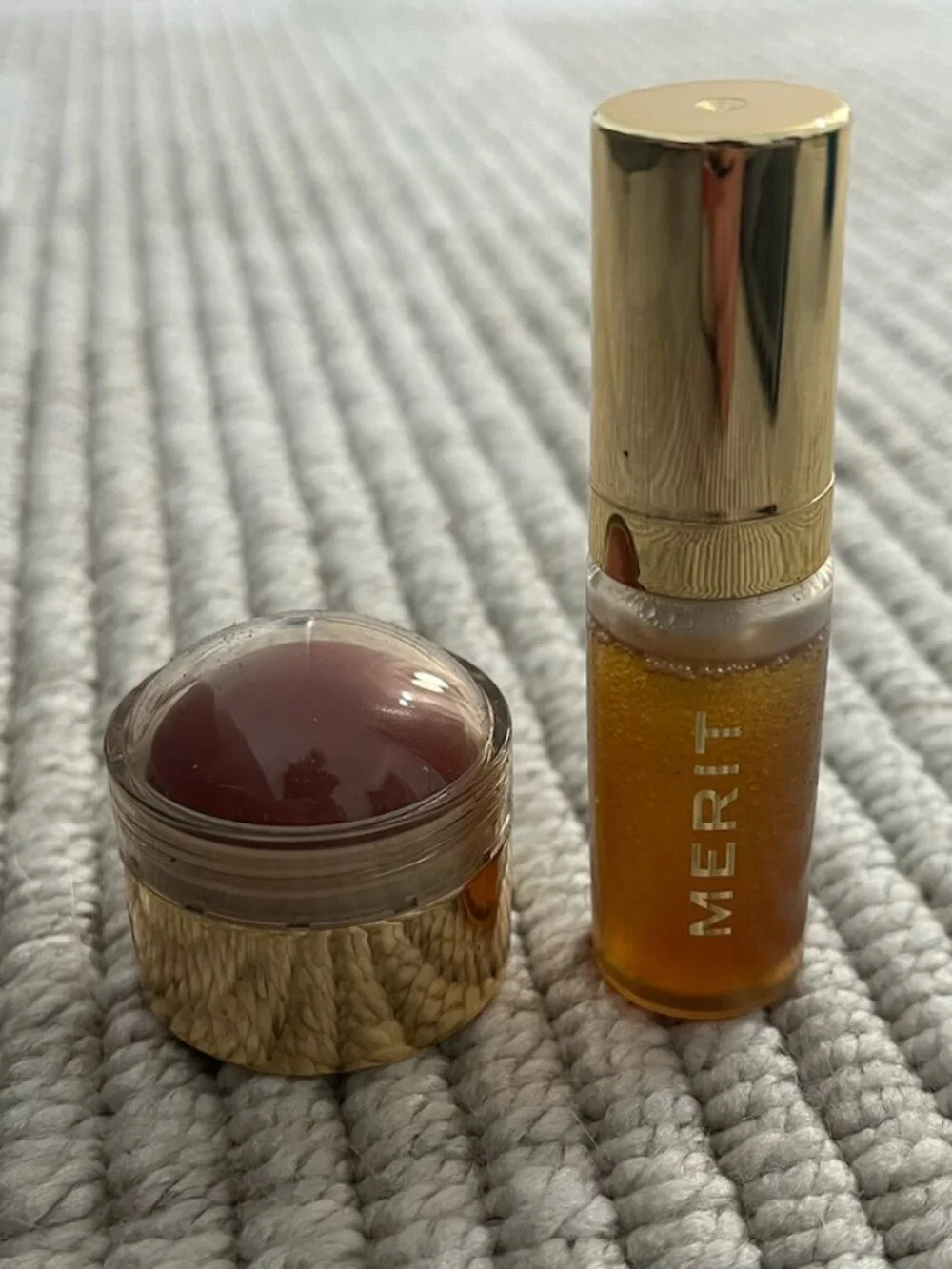 MERIT Glowy Faves - Flush Balm Cream Blush & Instant Glow Serum Travel Sizes